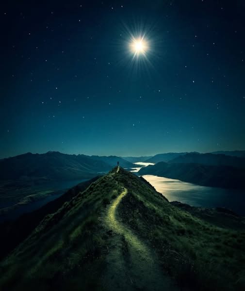 Potrebbe essere un'immagine raffigurante crepuscolo, orizzonte, montagna, natura, lago e cratere